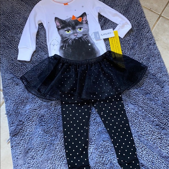🎃New Carter’s Halloween Tutu Cat Snug Fit PJs - Picture 4 of 5